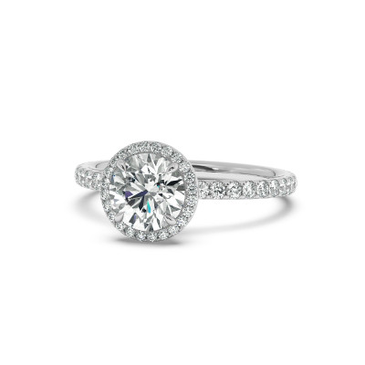 Solitaire halo serti