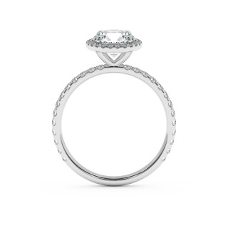 Solitaire halo serti