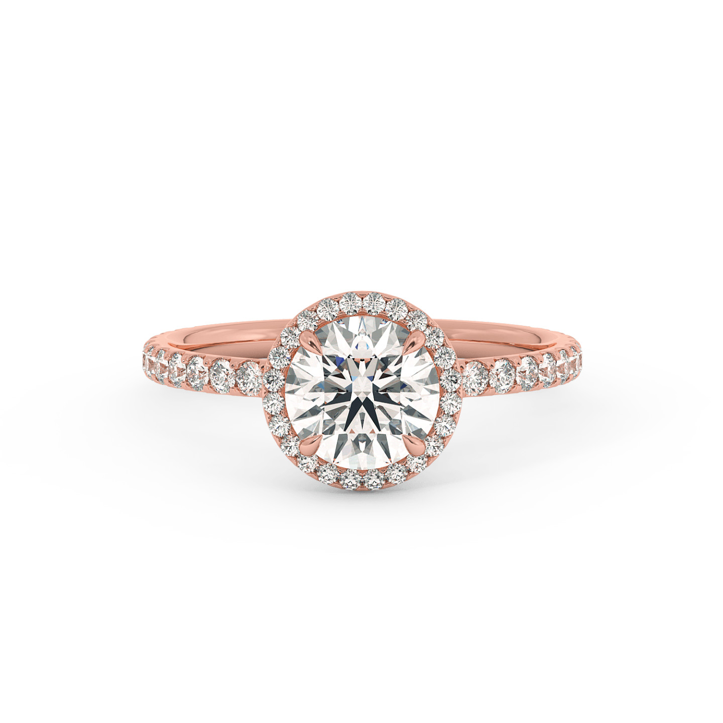 Solitaire halo serti