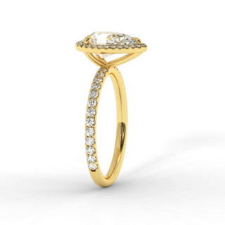 Solitaire halo serti