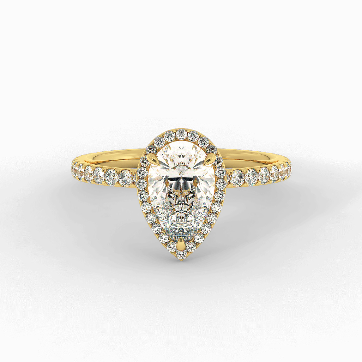 Solitaire halo serti