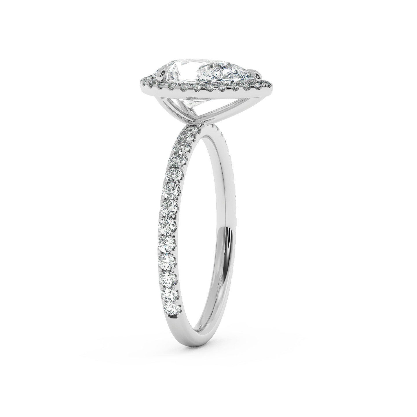 Solitaire halo serti