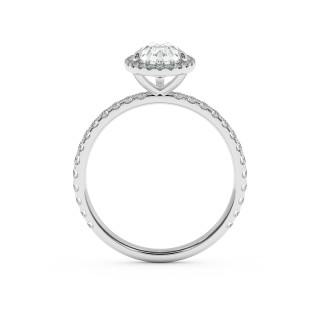 Solitaire halo serti