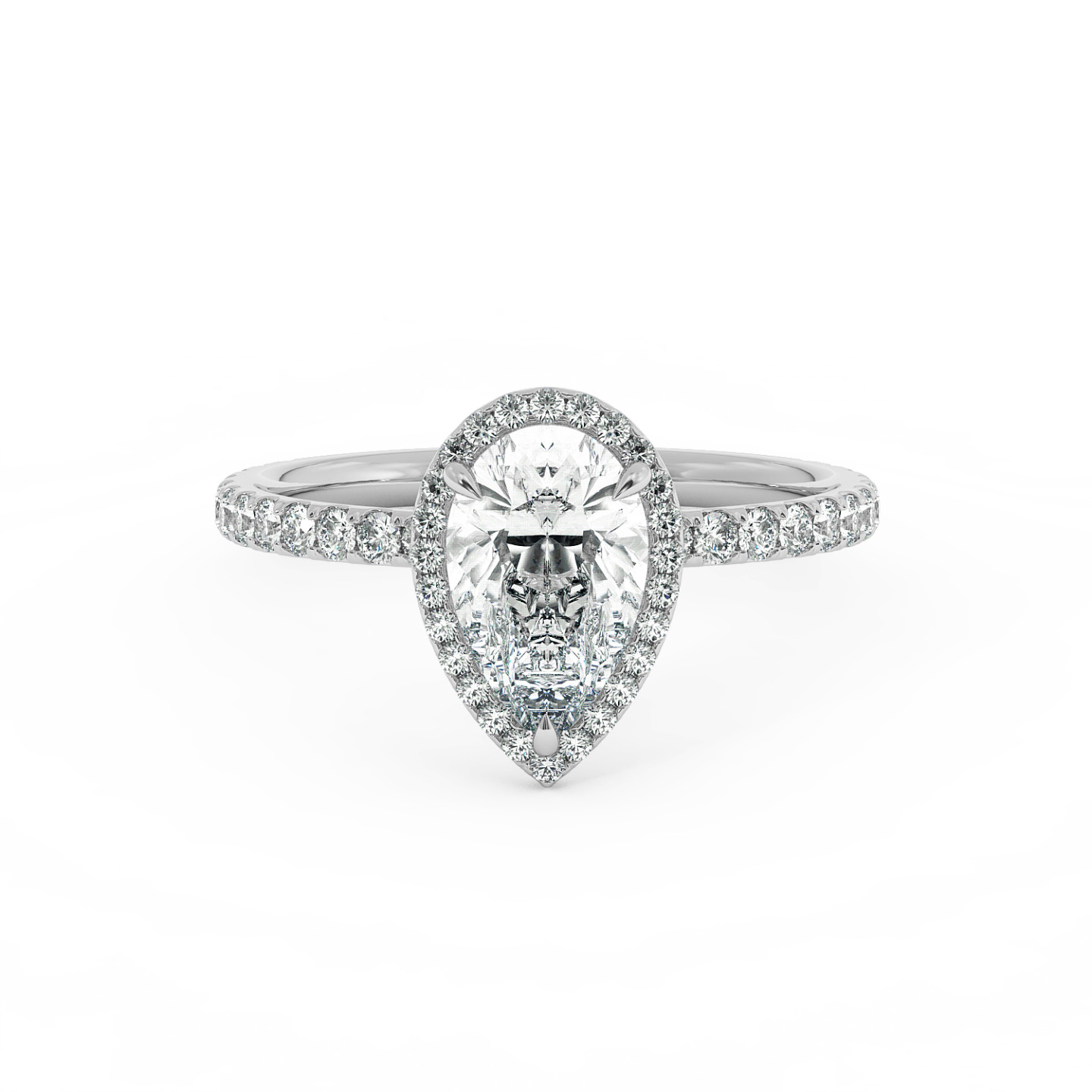 Solitaire halo serti