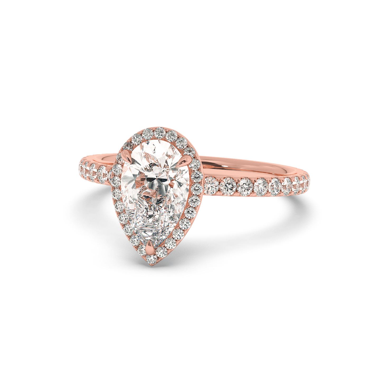 Solitaire halo serti