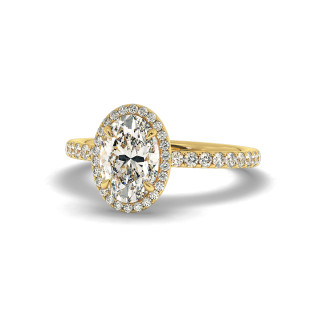 Solitaire halo serti