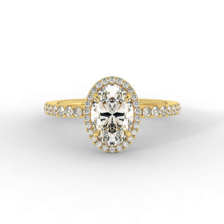 Solitaire halo serti