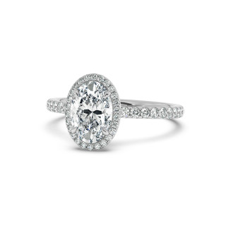 Solitaire halo serti