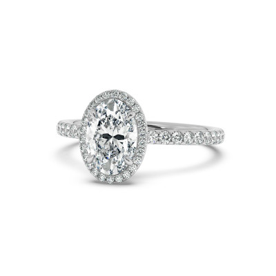 Solitaire halo serti