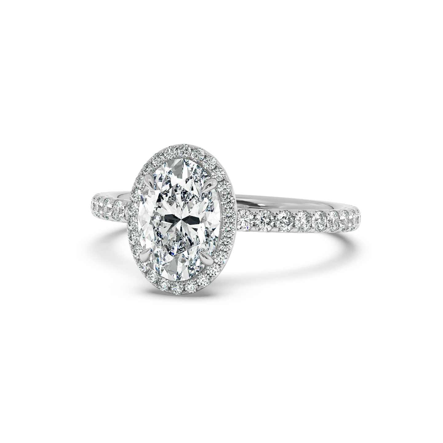 Solitaire halo serti