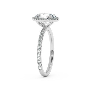 Solitaire halo serti