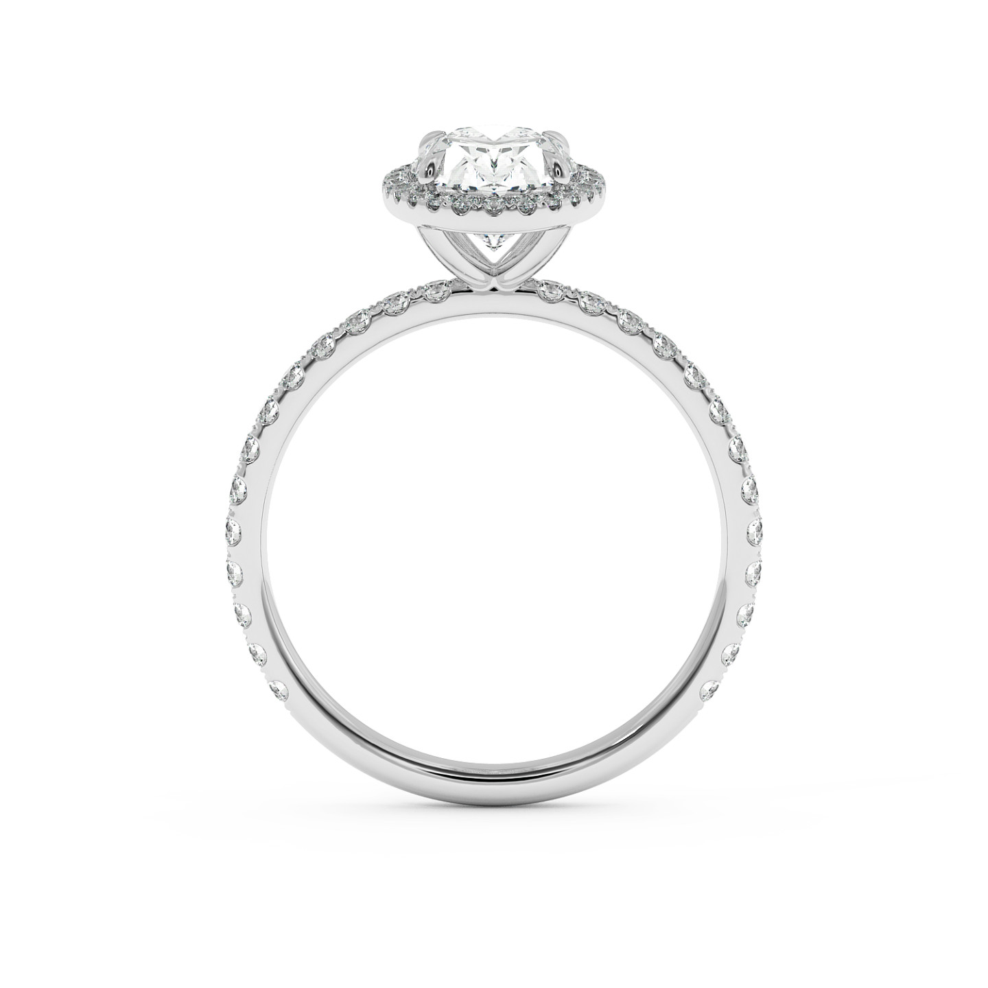 Solitaire halo serti