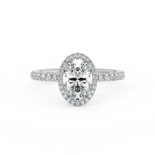 Solitaire halo serti