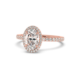 Solitaire halo serti