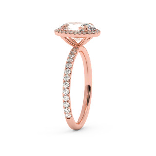 Solitaire halo serti