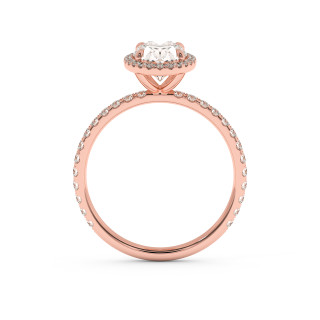 Solitaire halo serti