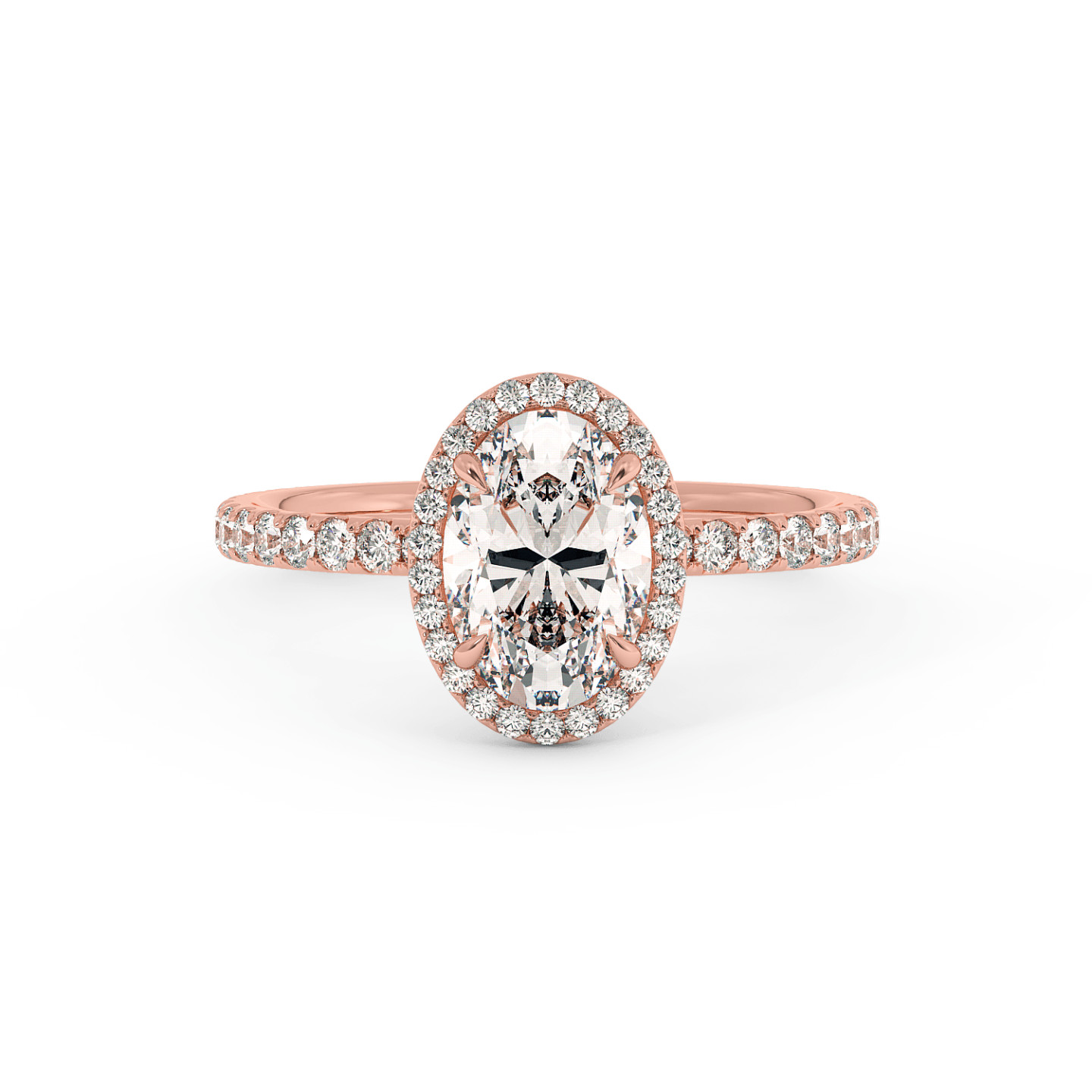 Solitaire halo serti