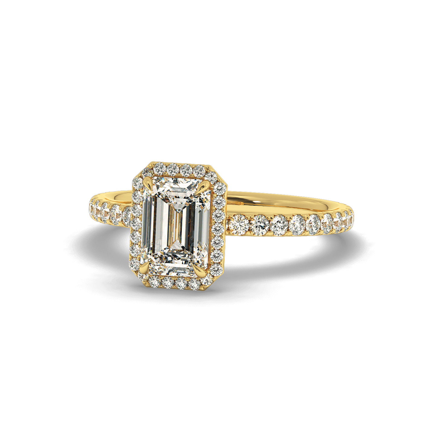 Solitaire halo serti