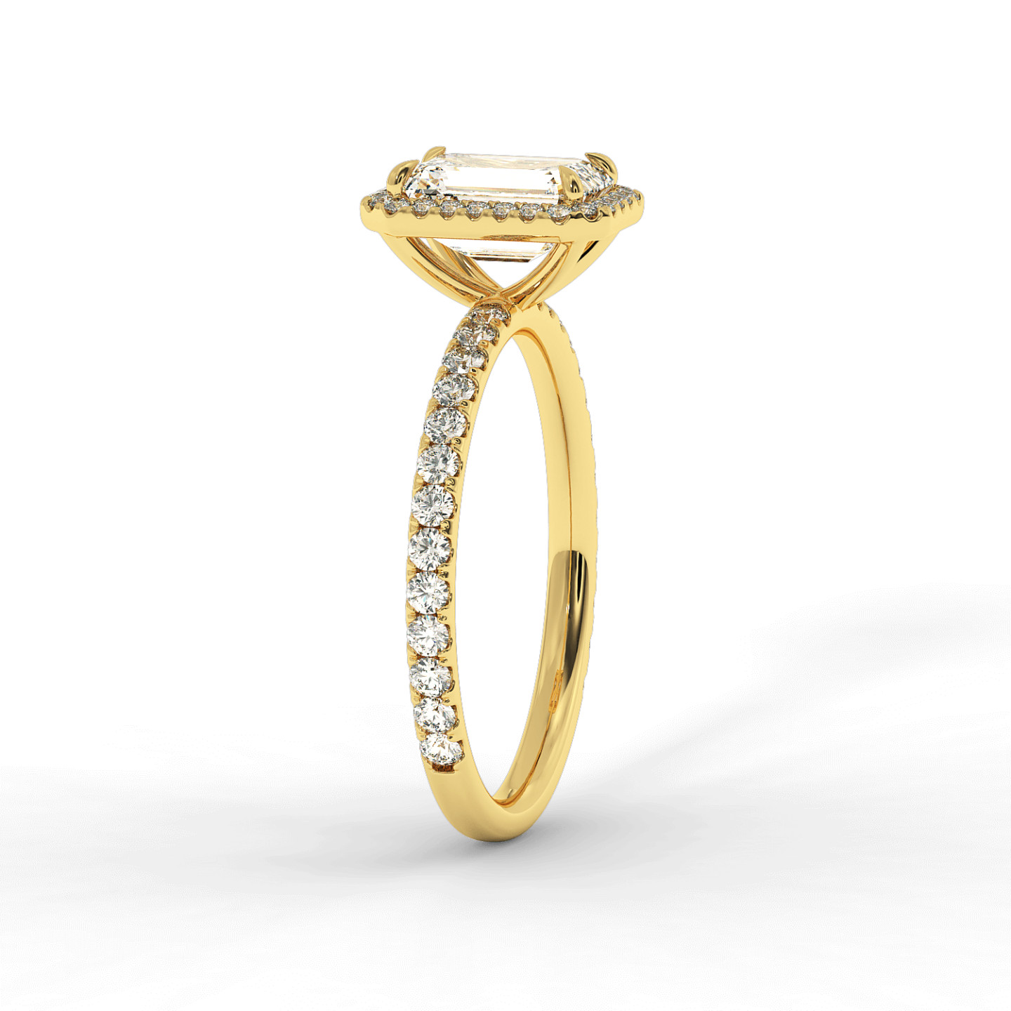 Solitaire halo serti