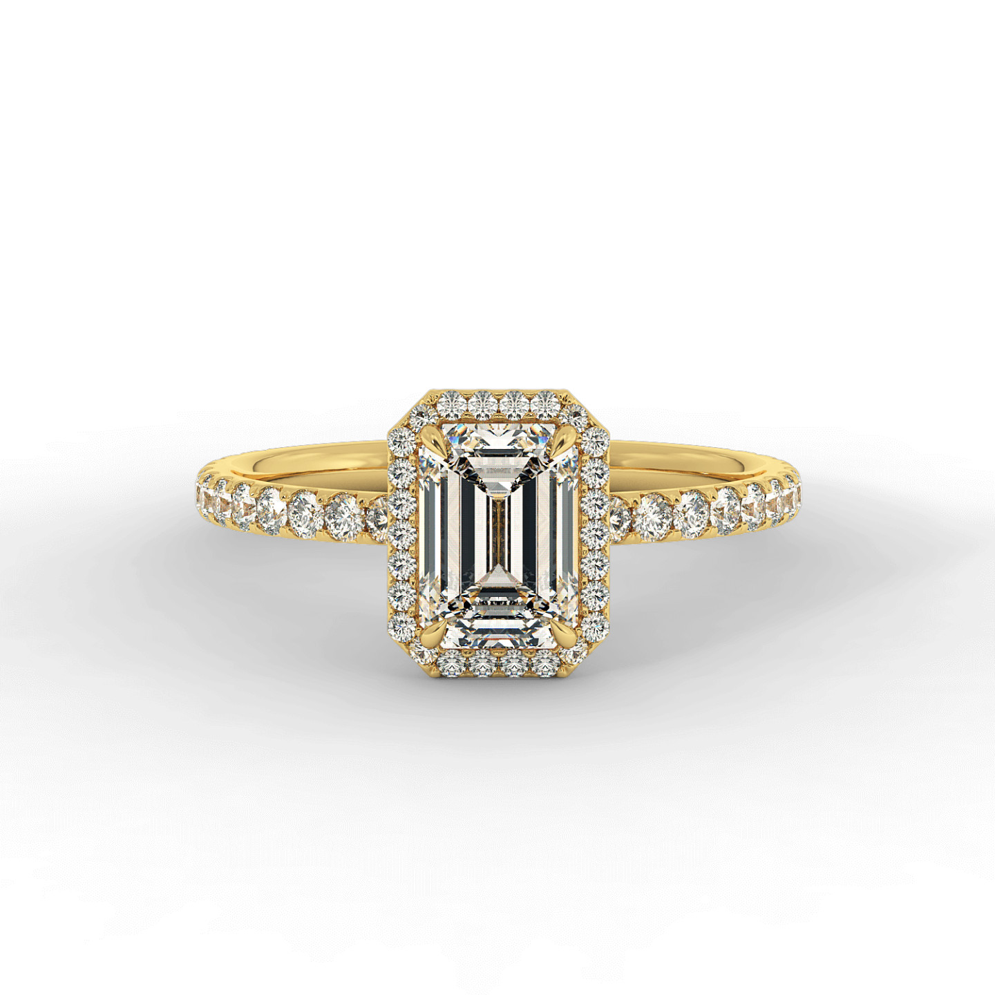 Solitaire halo serti