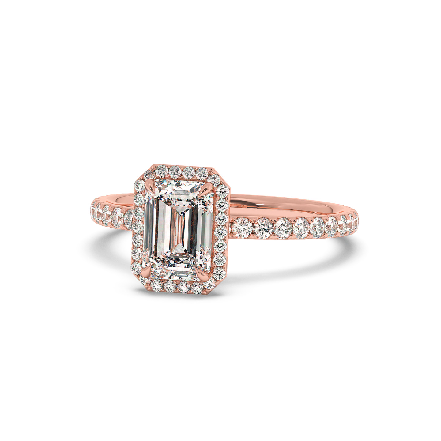 Solitaire halo serti