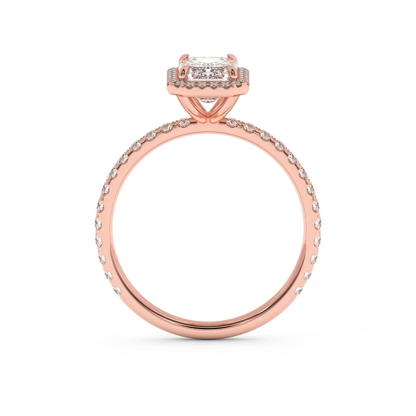 Solitaire halo serti