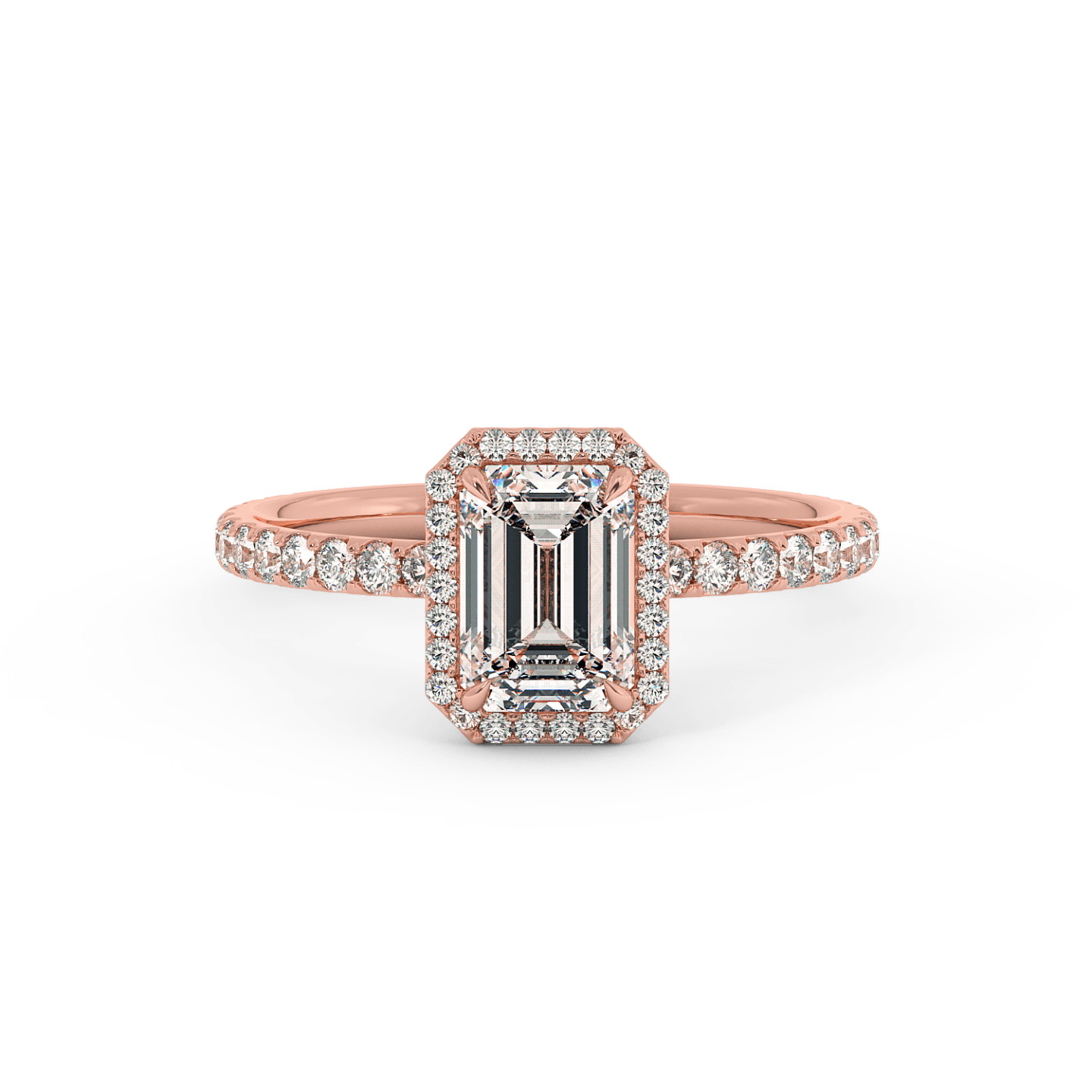 Solitaire halo serti