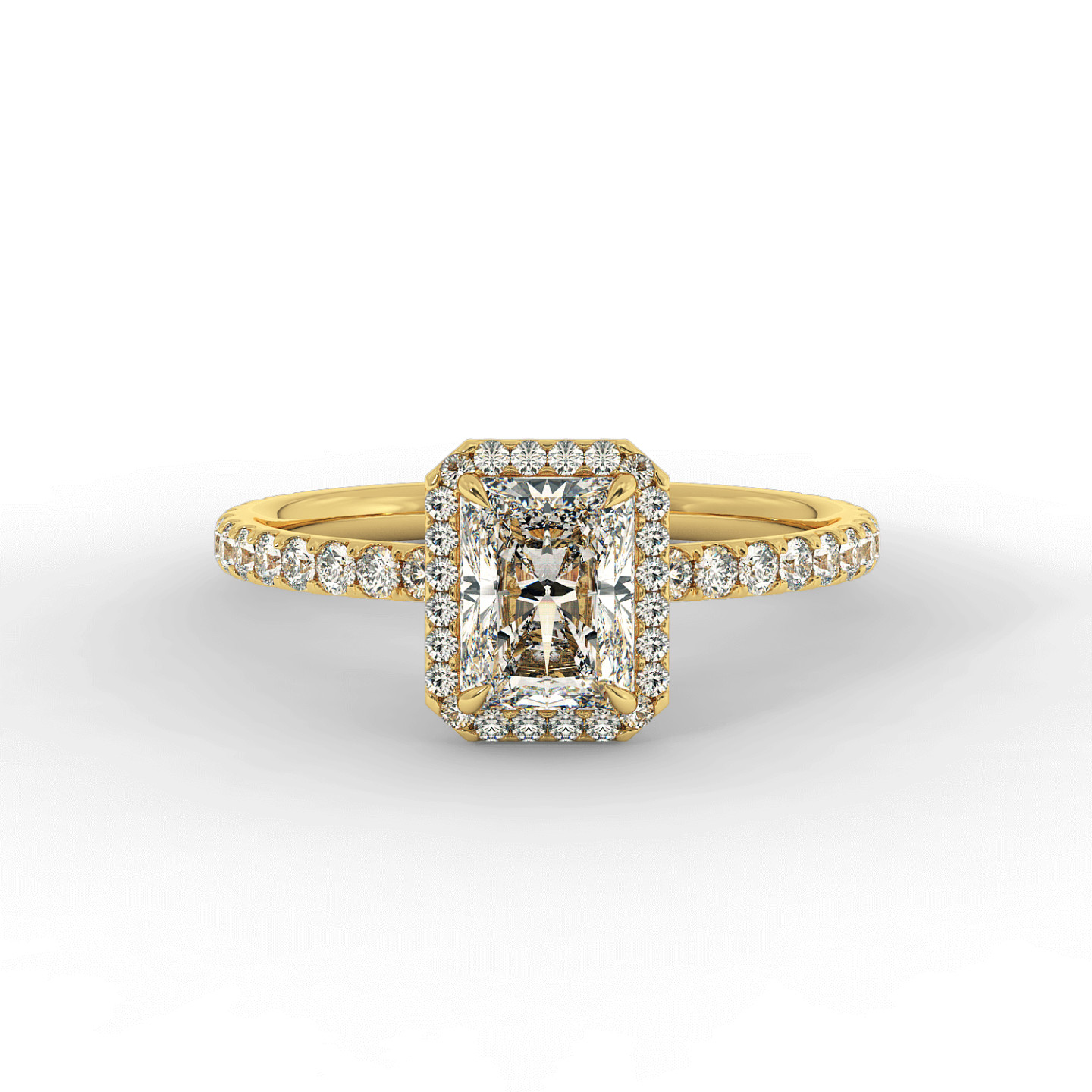 Solitaire halo serti