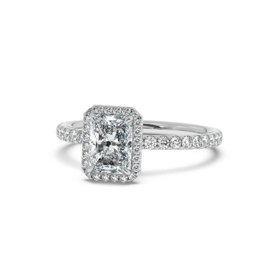 Solitaire halo serti