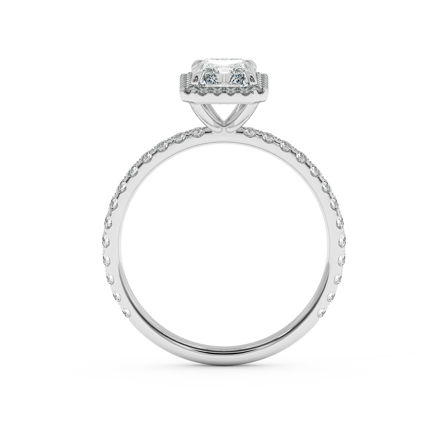 Solitaire halo serti