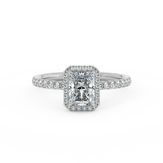 Solitaire halo serti