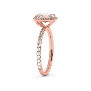 Solitaire halo serti