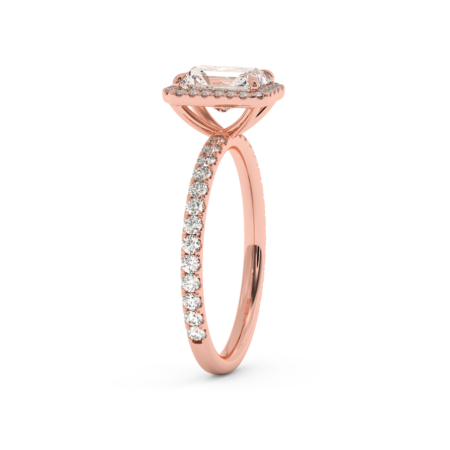 Solitaire halo serti