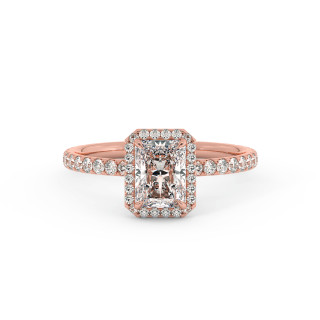 Solitaire halo serti