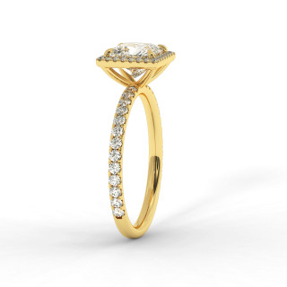 Solitaire halo serti