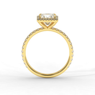 Solitaire halo serti