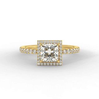 Solitaire halo serti