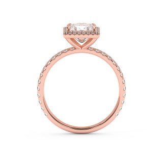 Solitaire halo serti