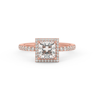 Solitaire halo serti