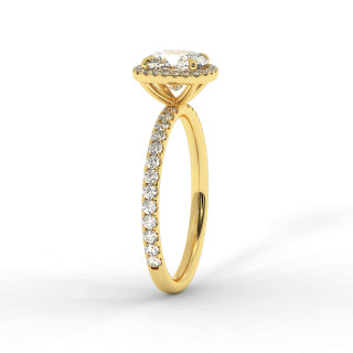 Solitaire halo serti