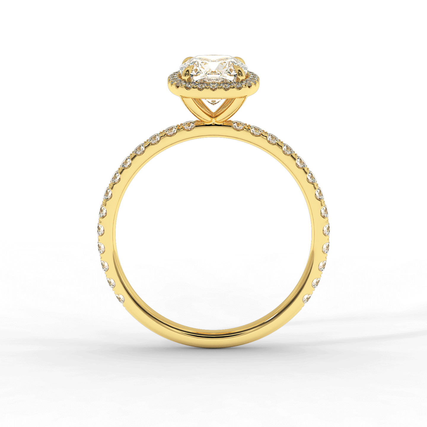 Solitaire halo serti