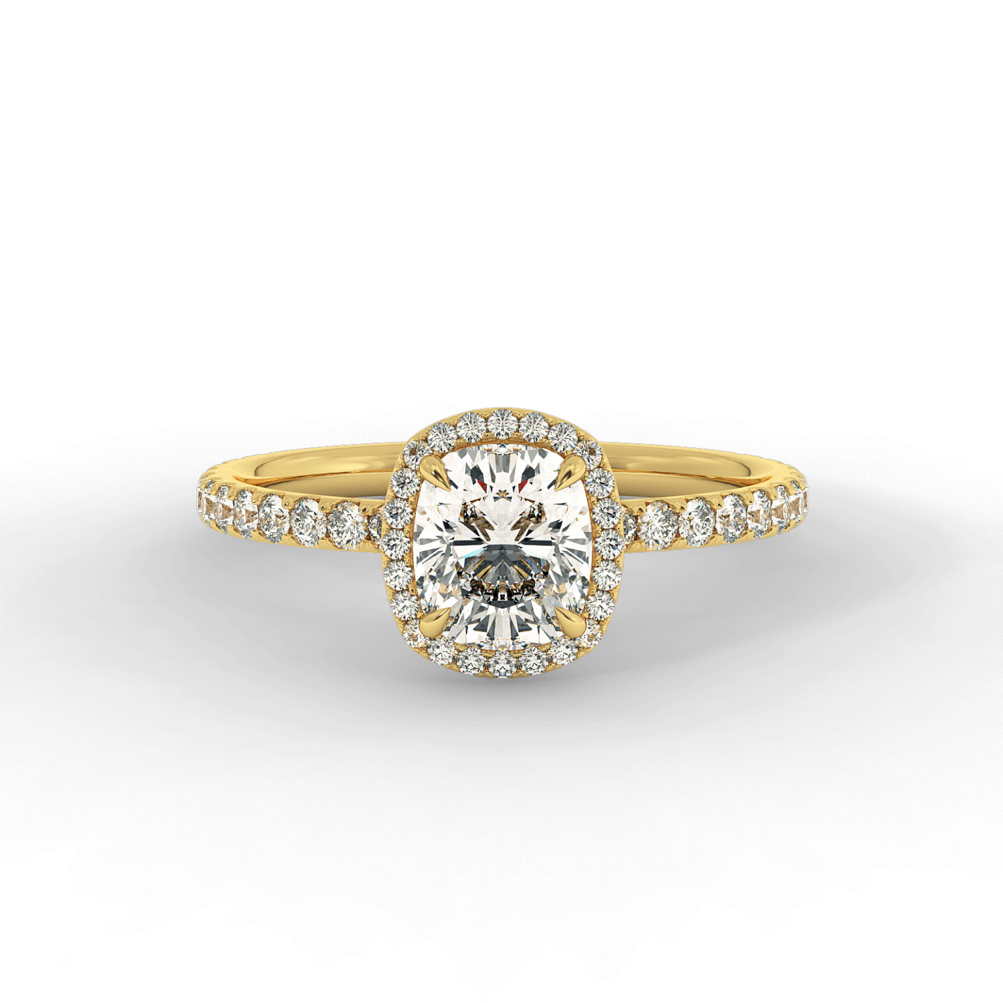 Solitaire halo serti