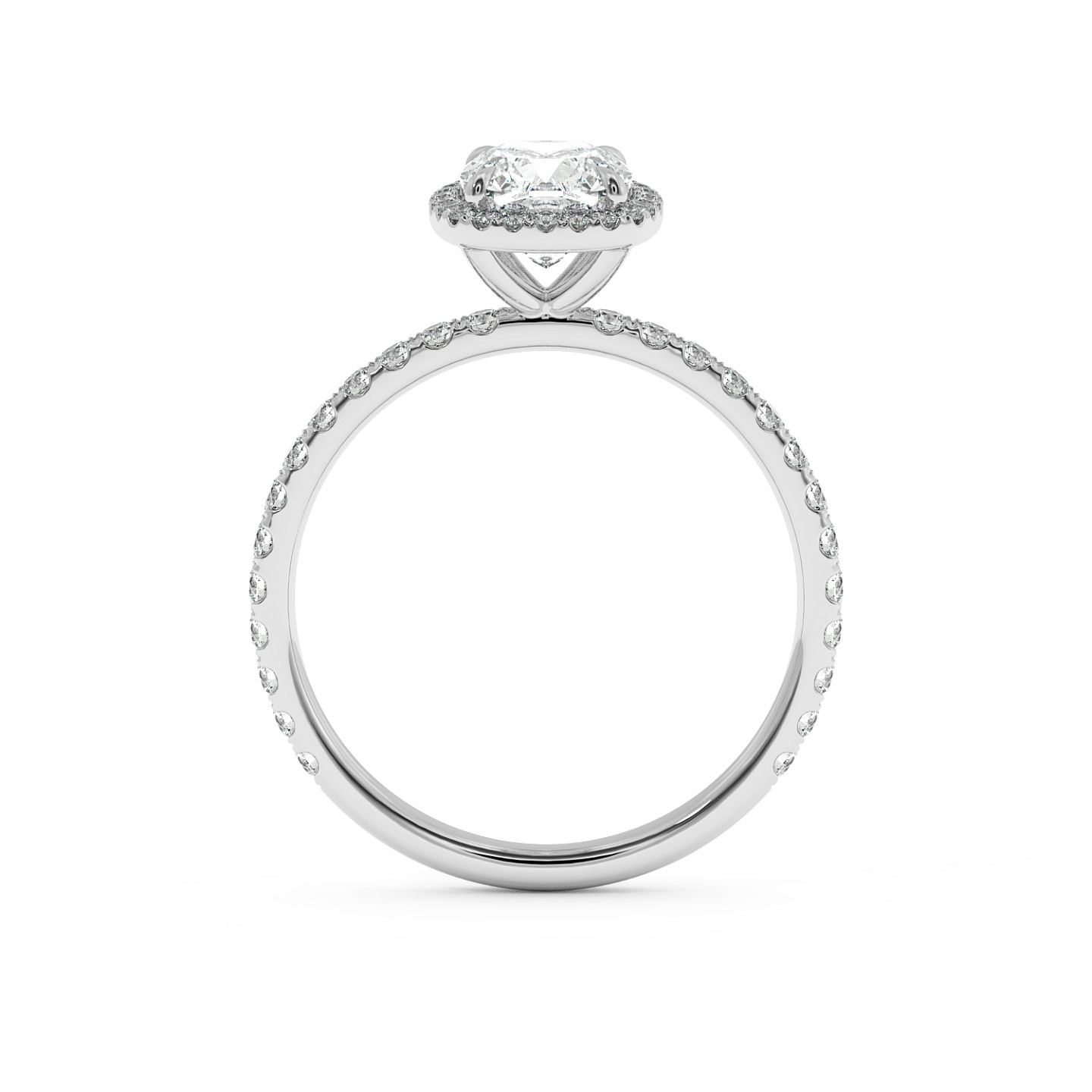 Solitaire halo serti