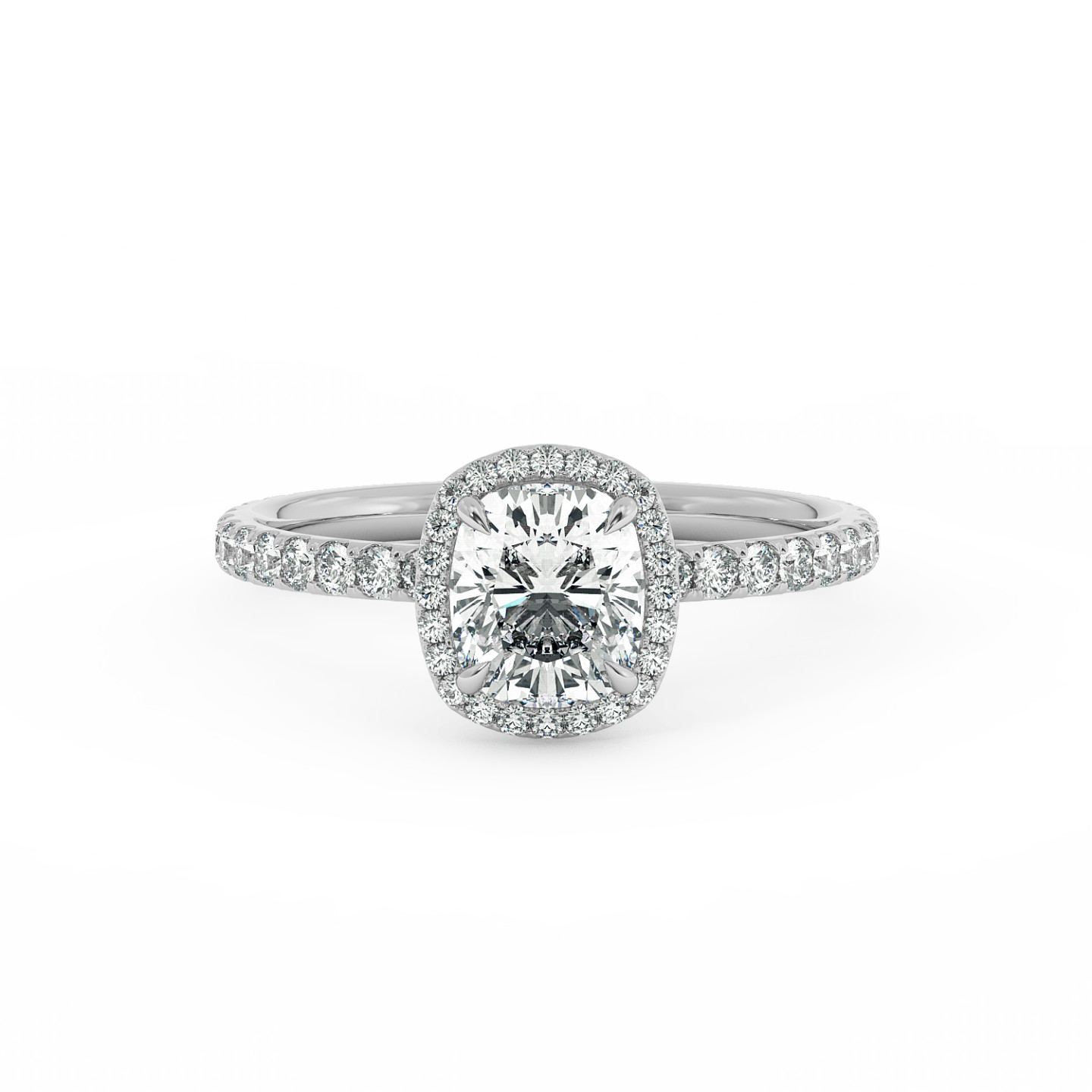 Solitaire halo serti