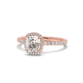 Solitaire halo serti