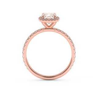 Solitaire halo serti