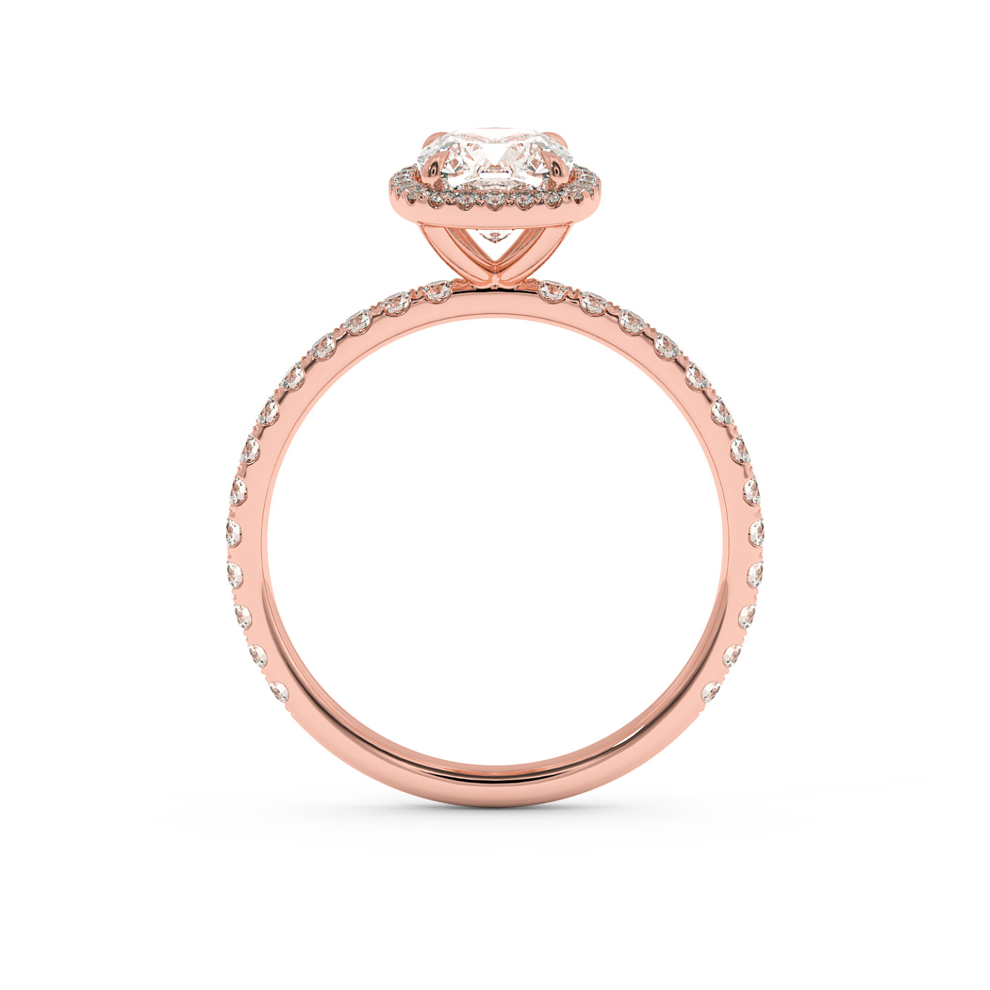 Solitaire halo serti