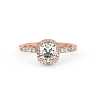 Solitaire halo serti