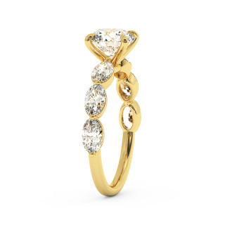 Solitaire serti oval