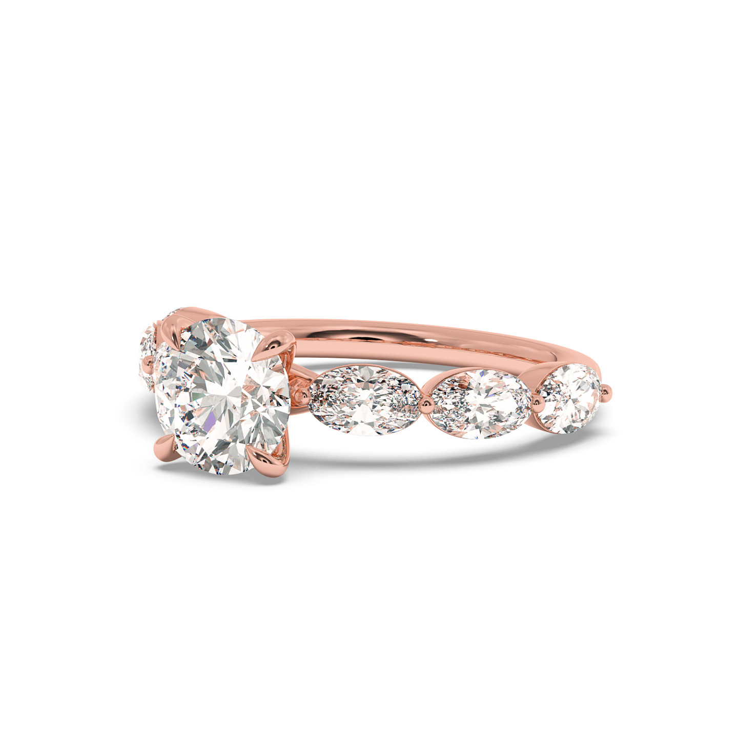 Solitaire serti oval